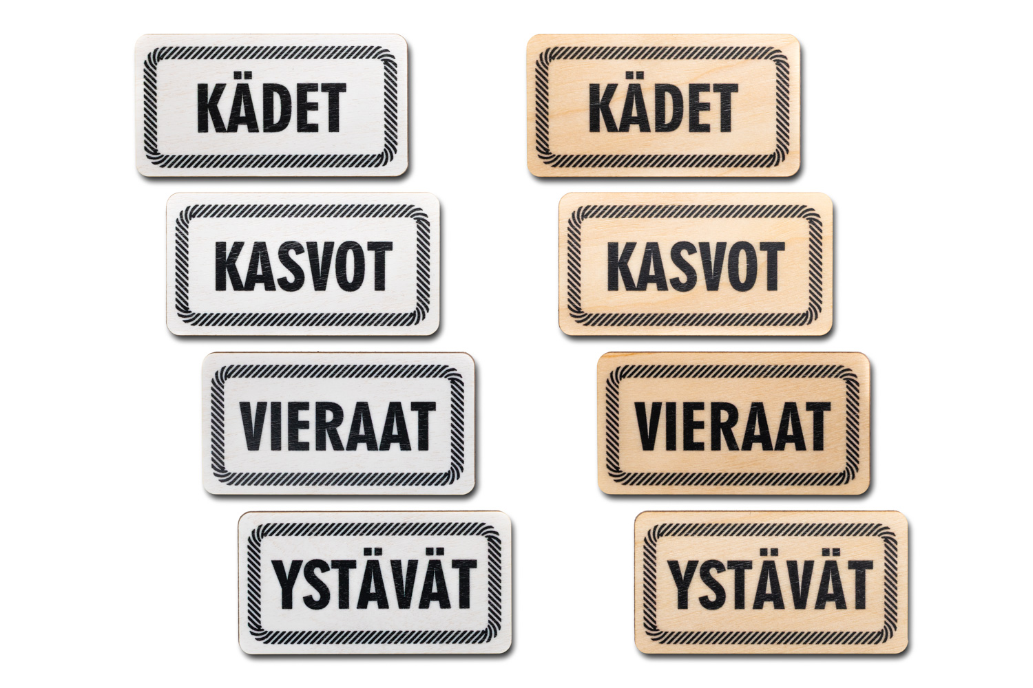 PUNOS-pyyhemerkit tarralla